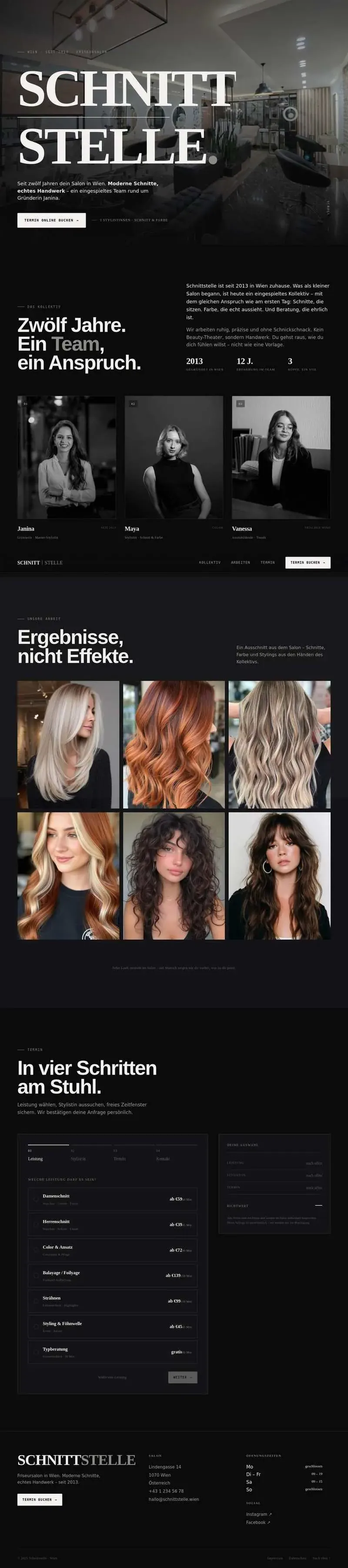 Startseite Schnittstelle